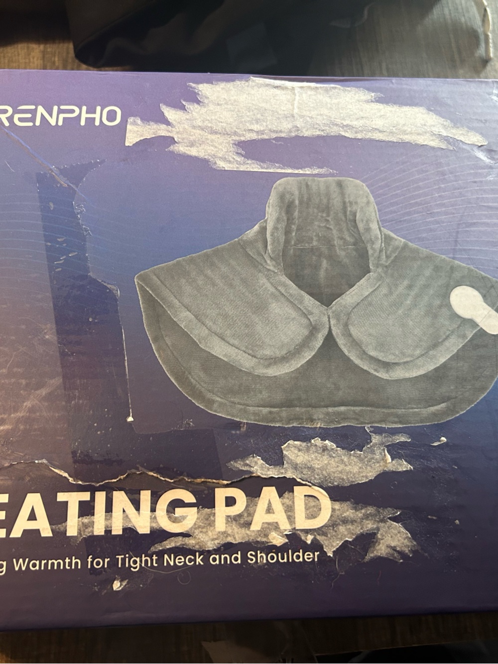 Renpho Heating Pad for Neck and Shoulders, 24"x19" Electric In Gray New In Box